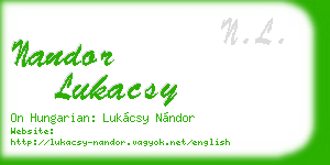 nandor lukacsy business card
